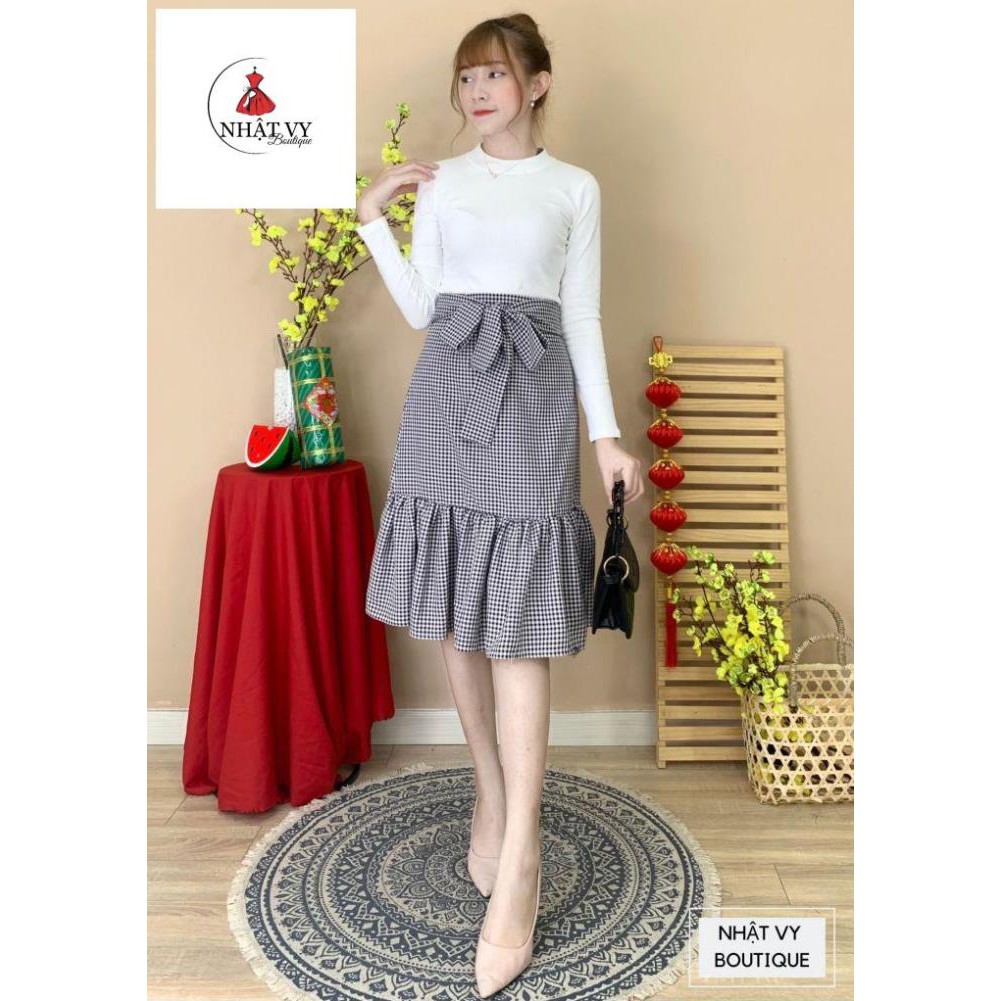 Chân váy caro đuôi cá - NHATVY D1822 | BigBuy360 - bigbuy360.vn