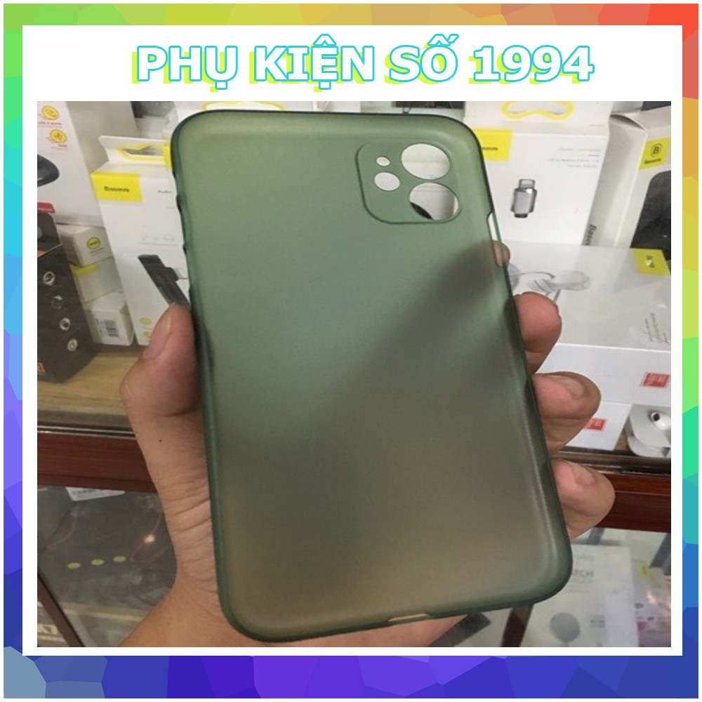 Ốp Lưng Giấy Siêu Mỏng màu xanh rêu cho iPhone 6 đến 11/11pro/11promax