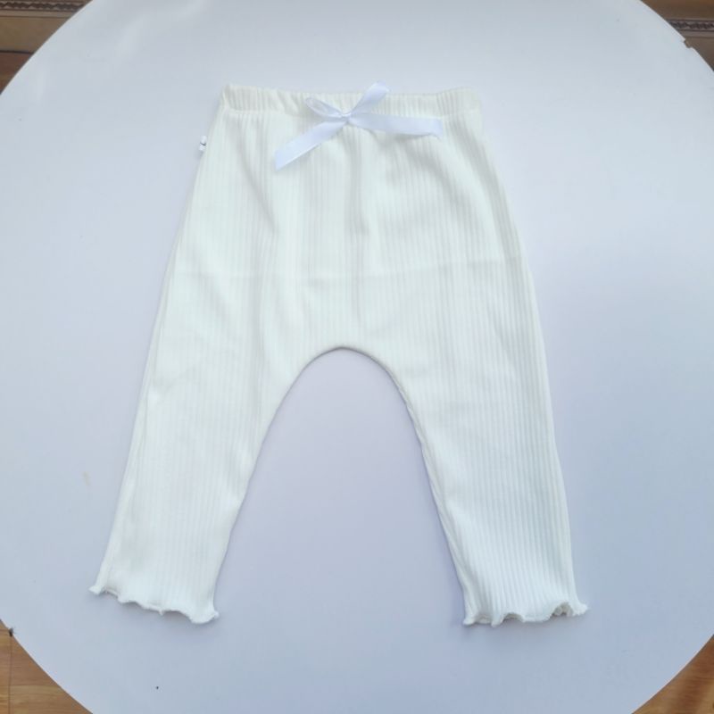 Quần đũng tròn trơn chất nỉ Gân cotton dày thu đông phong cách Hàn Quốc cho bé 5-15kg_Chíp Chíp Shop