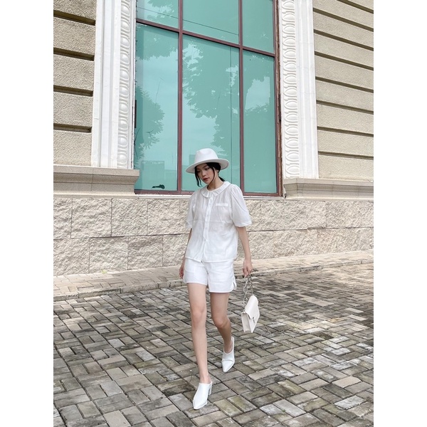 Áo cổ sen nhún bèo