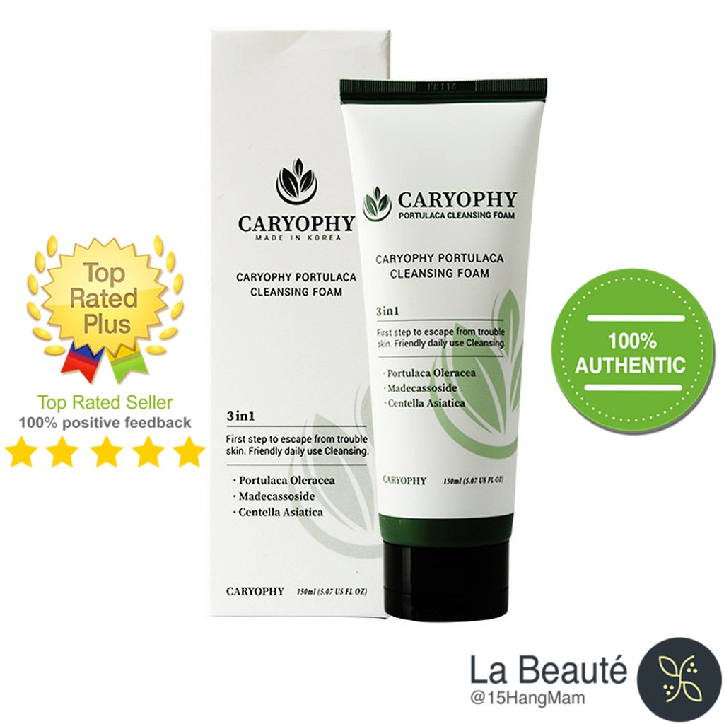 Sữa Rửa Mặt Cho Da Mụn 150ml - Caryophy Portulaca Cleansing Foam