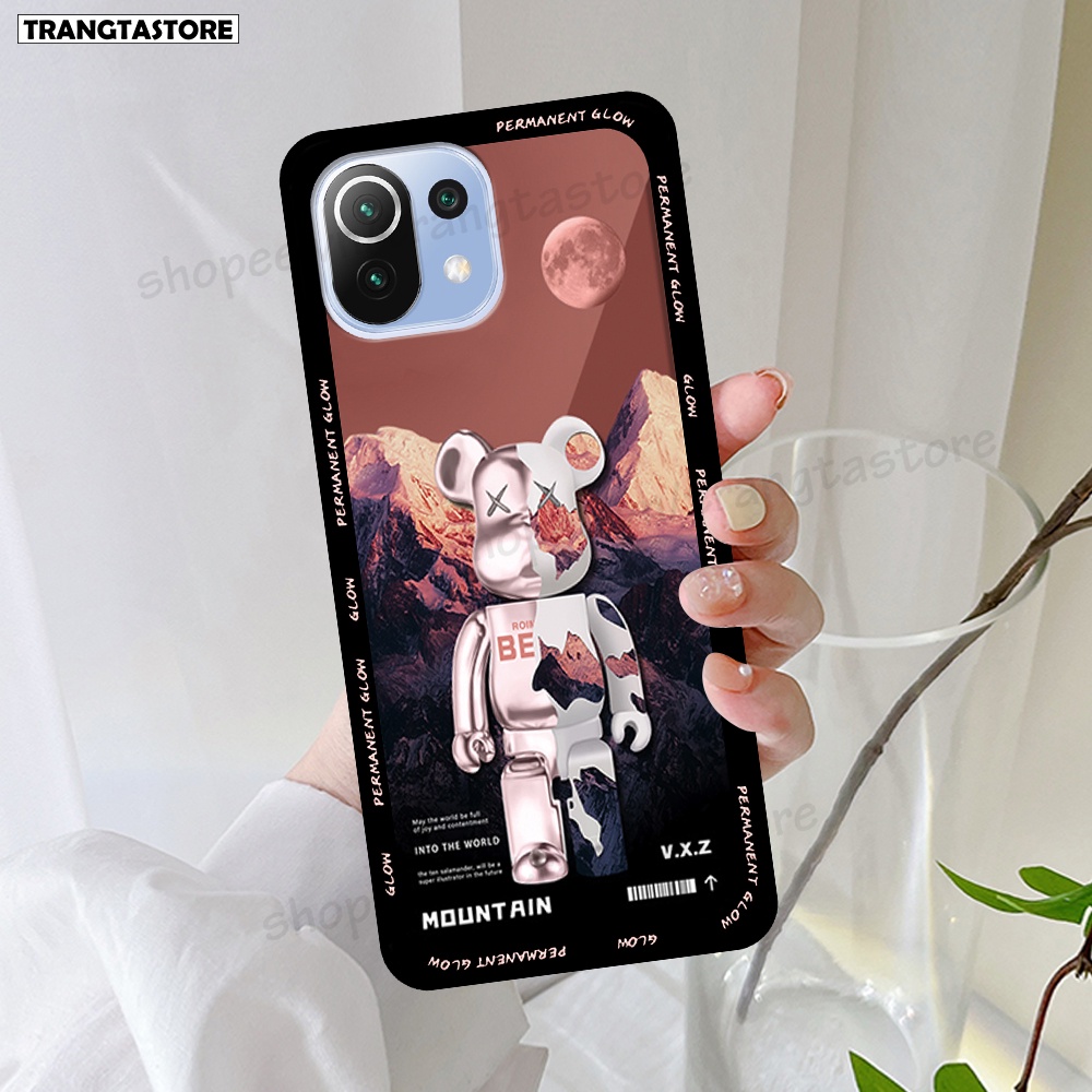 Ốp Xiaomi Mi 11 5G / Mi 11 Lite 5G / Mi 11 Lite 5G NE in hình gấu Bearbrick,Mountain,xanh,đen,đỏ giá rẻ