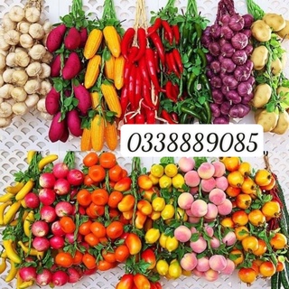 Dây hành tỏi ớt, lạc trang trí (củ quả giả)....