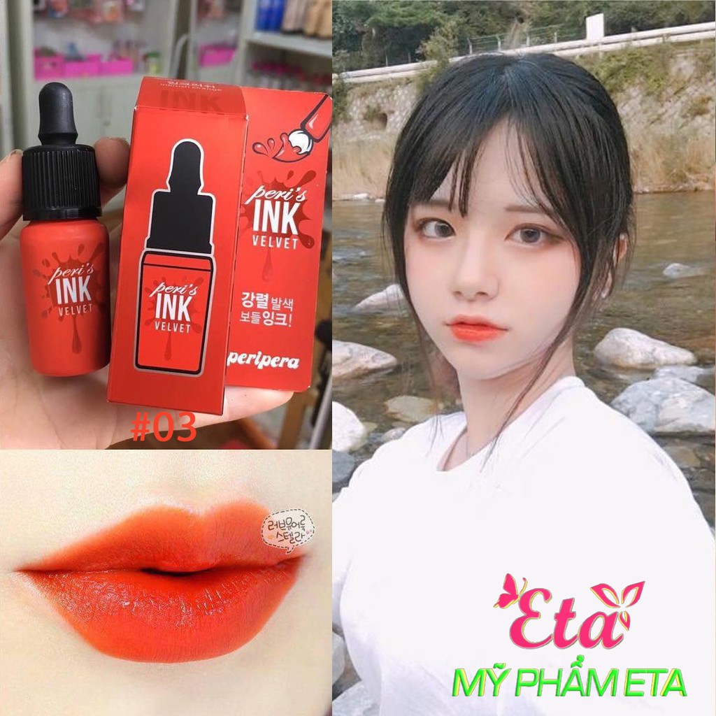 Son kem lì PERIPERA INK VELVEt các màu hot trend 03- 11- 14- 22 son siêu lì lâu trôi | BigBuy360 - bigbuy360.vn