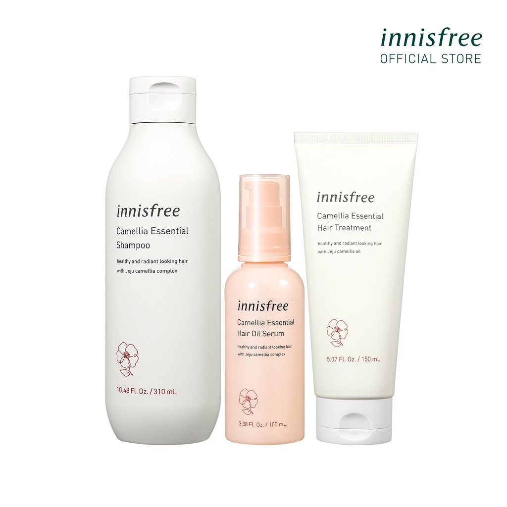 [Mã COSIF03 giảm 10% đơn 400K] Bộ sản phẩm dưỡng tóc hoa trà innisfree Camellia Essential Hair Care Set