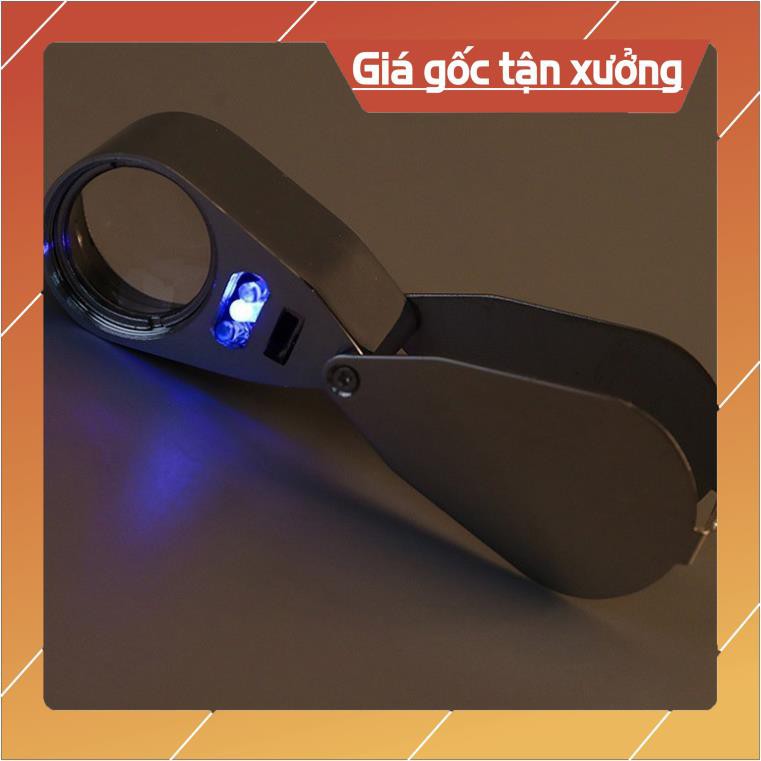 Kính lúp 40X mini ❤️FREESHIP❤️ Kính lúp móc khóa 40 lần có đèn siêu sáng K9890 ( Có LED tím kiểm tra tiền )