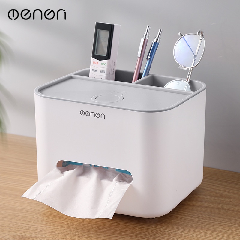 Hộp Đựng Khăn Giấy Để Bàn Hai Tầng Đa Năng Phong Cách Bắc Âu