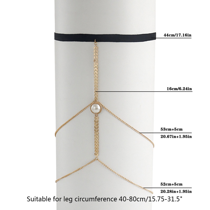 Chuỗi Dây Đeo Chân Co Giãn Đính Ngọc Trai Thanh Lịch Cho Nữ