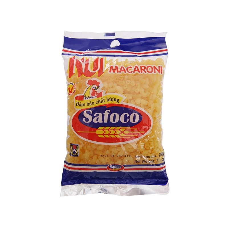 Nui SAFACO chữ C 500g và nui dài 400g