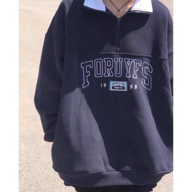 Áo nỉ zip cổ khoá dành cho nam và nữ🤭[Sweater cao cổ dài ]