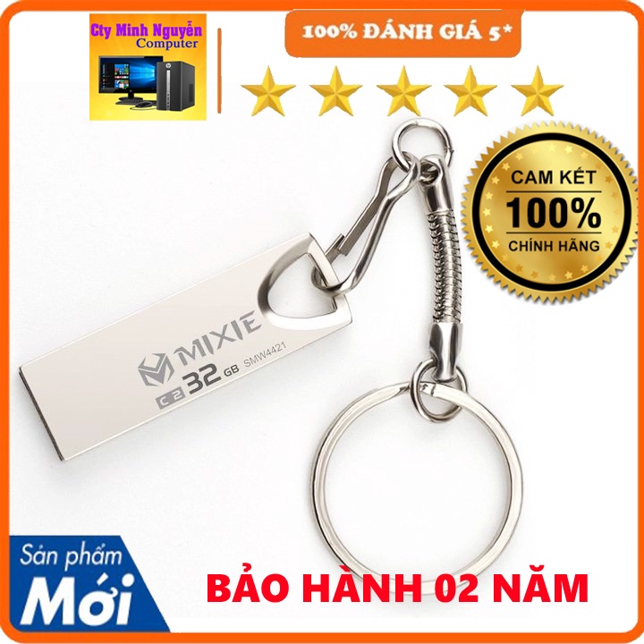 USB 16Gb/32Gb/64Gb 2.0 MIXIE - Kim Loại, Có Dây Đeo, Thời Trang, BH 2 Năm