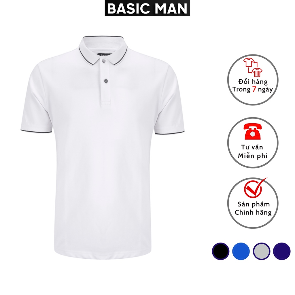 Áo thun nam BASIC MAN vải Cotton cao cấp Tay ngắn