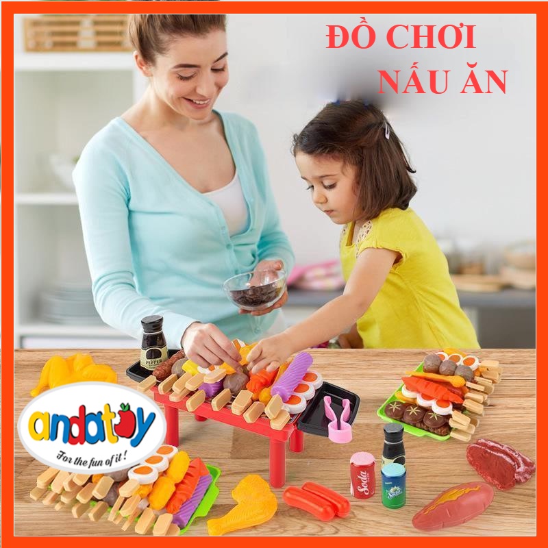 Đồ chơi nấu ăn tiệc nướng Hàn Quốc BBQ siêu đẹp đồ chơi nhà bếp cho bé ANDATOY AD757