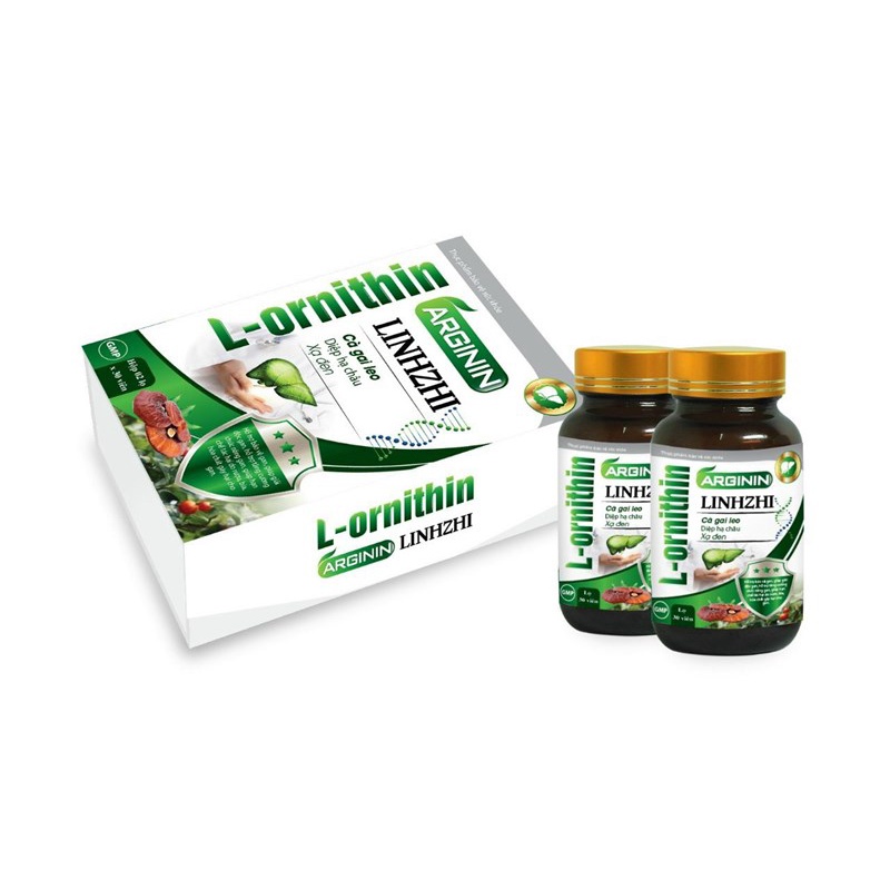 Viên uống bổ gan L-ORNITHIN ARGIN LINHZHI giải độc gan và thanh nhiệt ( HỘP 2 LỌ x 60 VIÊN )Xem