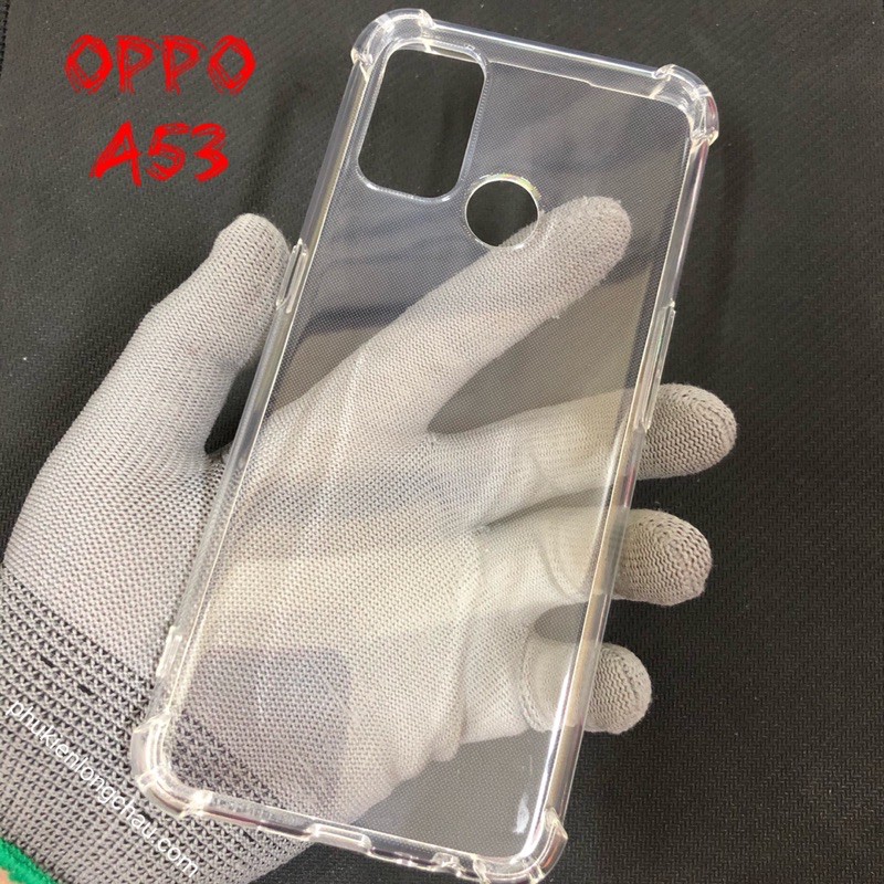 Ốp Lưng OPPO A53 / A32 Dẻo Trong Suốt Chống Sốc Có Gù Bảo Vệ 4 Gốc