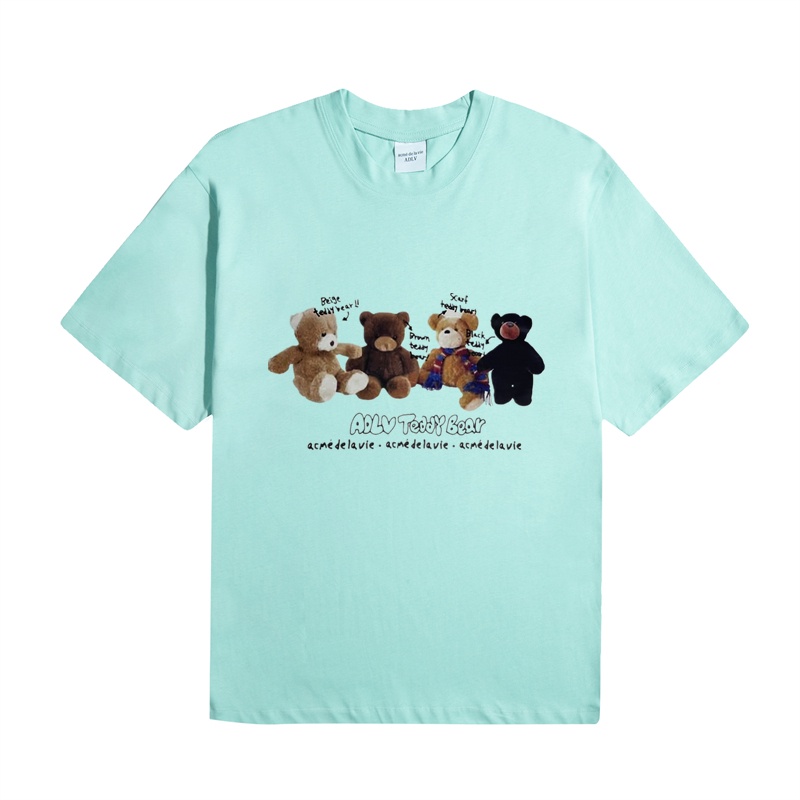 Adlv Áo Thun Cotton Tay Ngắn In Họa Tiết Thời Trang Unisex