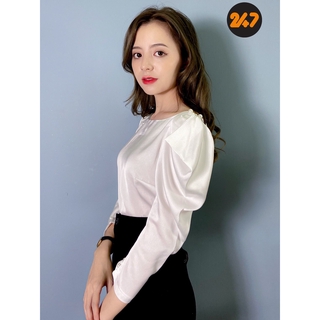Áo Sơ Mi Dài Tay Tay Bồng Chất Lụa