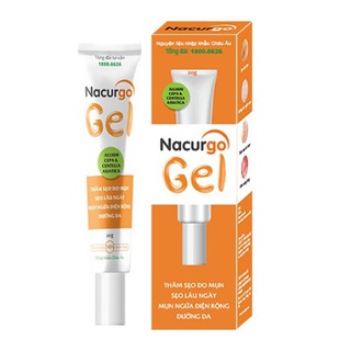 Gel ngừa sẹo Mụn, Thâm sẹo do Mụn và Mụn ngừa diện rộng : Nacurgo Gel ( 20g).