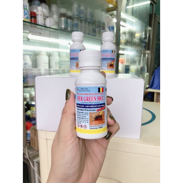 Thuốc diệt côn trùng, nguyên liệu nhập khẩu PER GREEN 50EC chai 100ml