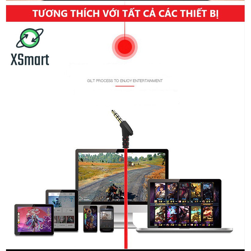 Tai Nghe Nhét Tai Gaming G10 NEW Pro 2023 Chống Ồn Cao Cấp Siêu Ngầu Dùng Cho Cả Máy Tính, Điện Thoại,  Có Mic Rời