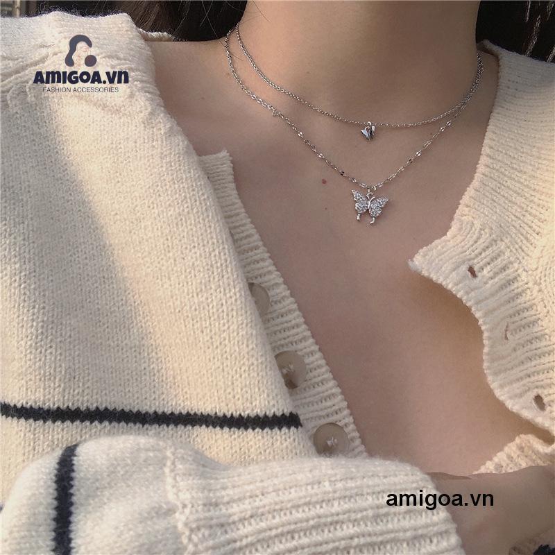 ✨✨vòng cổ Choker Mặt Trái Tim Và Bướm Đơn Giản Thời Trang Hàn Quốc Cho Nữ