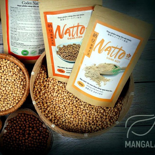 NATTO đậu tương vàng - lên men gốc Nhật Bản - sấy lạnh từ Natto tươi.