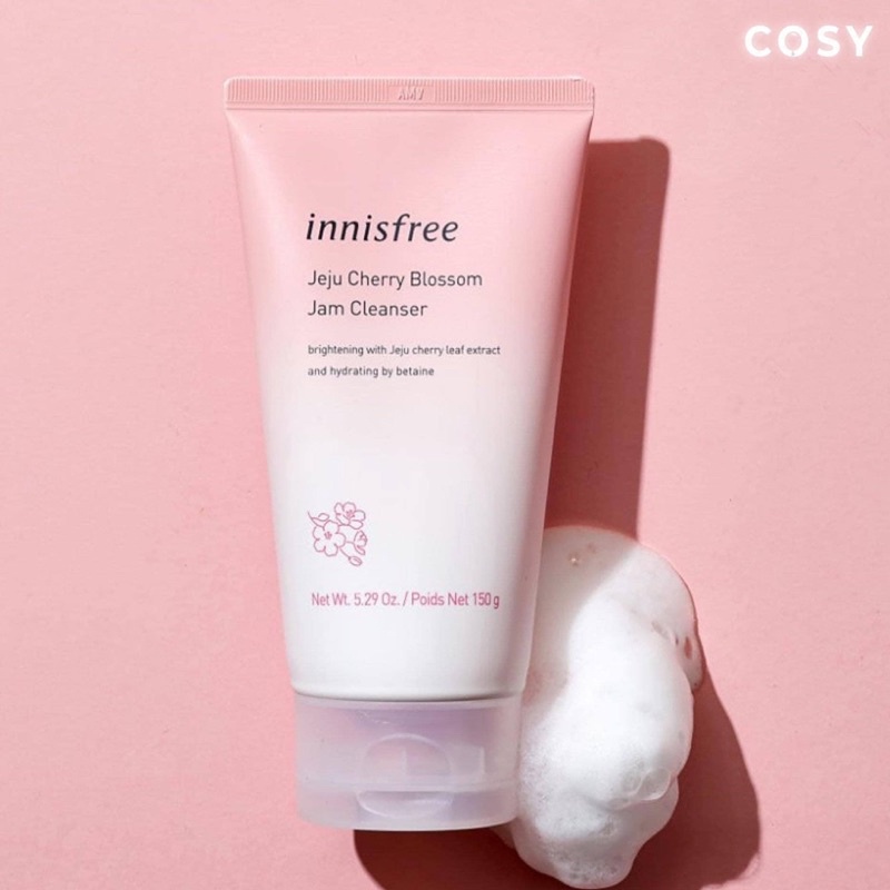 Sữa Rửa Mặt Làm Sạch Trắng Da Chiết Xuất Lá Hoa Anh Đào Innisfree Hàn Quốc Jeju Cherry Blossom Jam Cleanser 150ml
