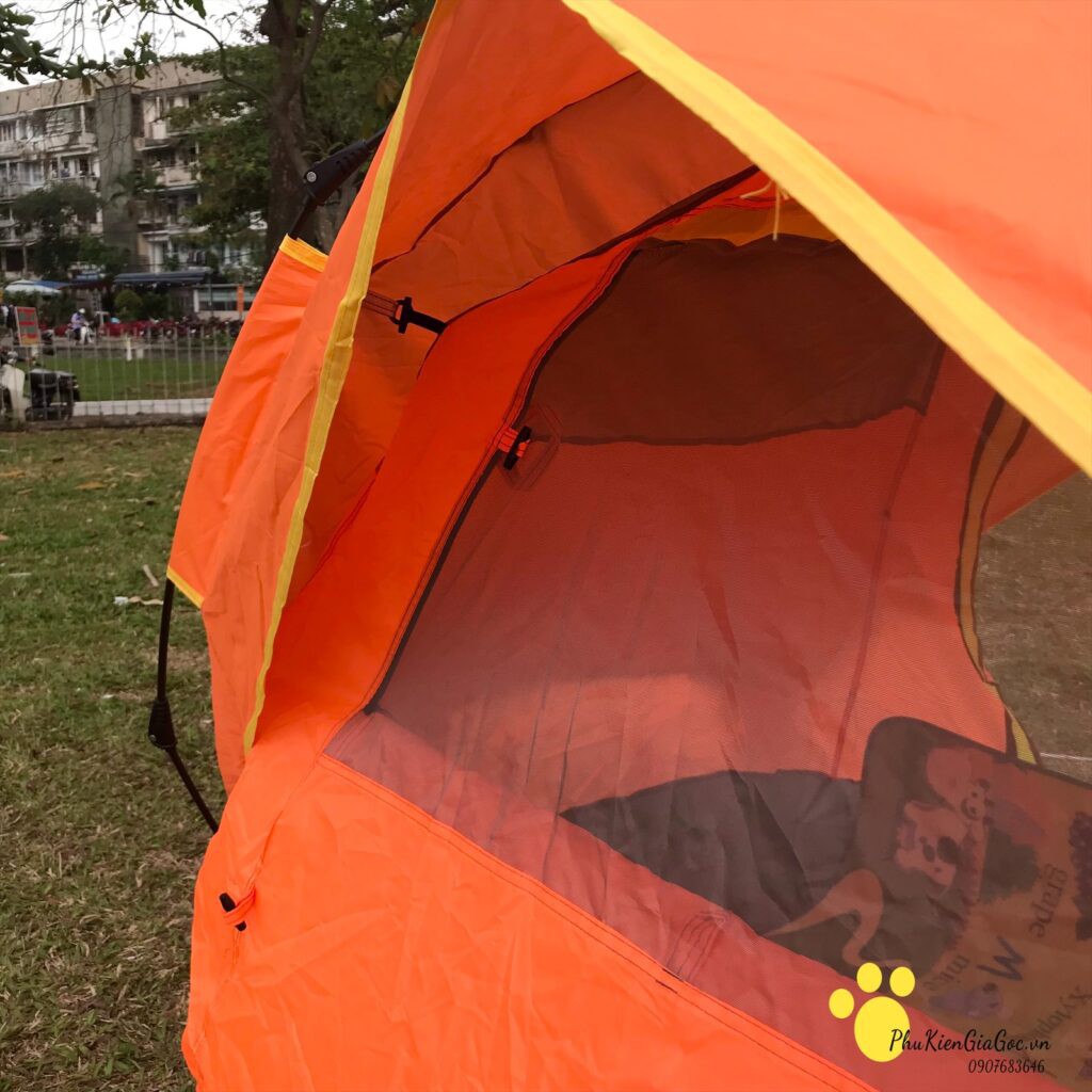 Review lều cắm trại 2 lớp ở Hà Nội và Hồ Chí Minh 2-4 người Desert Camel màu cam siêu nhẹ, chống nước