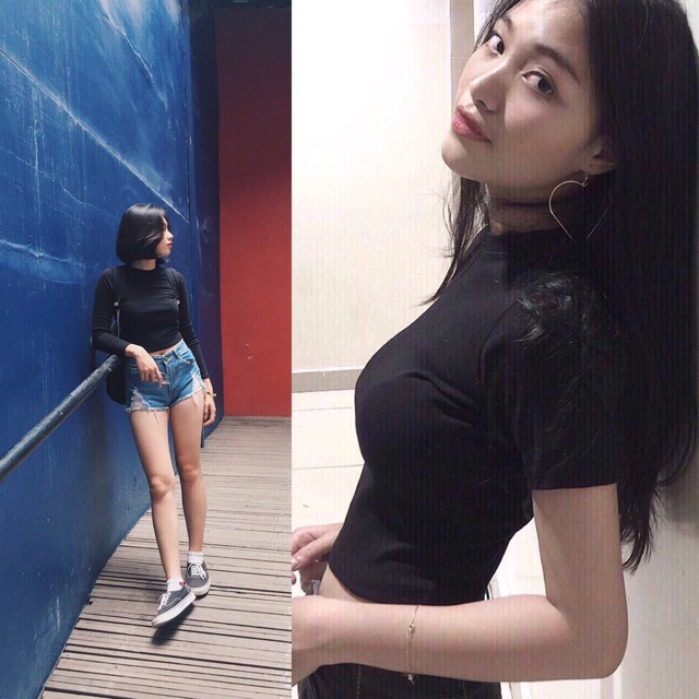 [CÓ SẴN] Áo crop thun gân 4 màu đơn sắc đơn giản cá tính hiện đại (ẢNH THẬT Ở CUỐI) | BigBuy360 - bigbuy360.vn