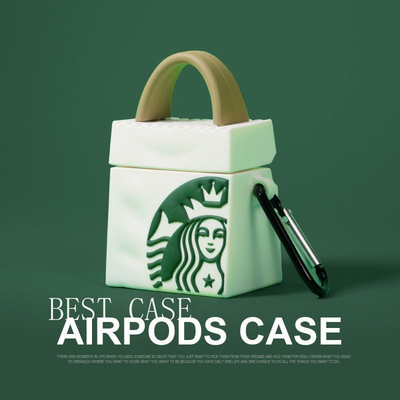 Vỏ bảo vệ tai nghe i11,i12,Airpod 1,2/Pro Hình Túi Starbucks - Ốp Đựng Tai Nghe bluetooth airpods