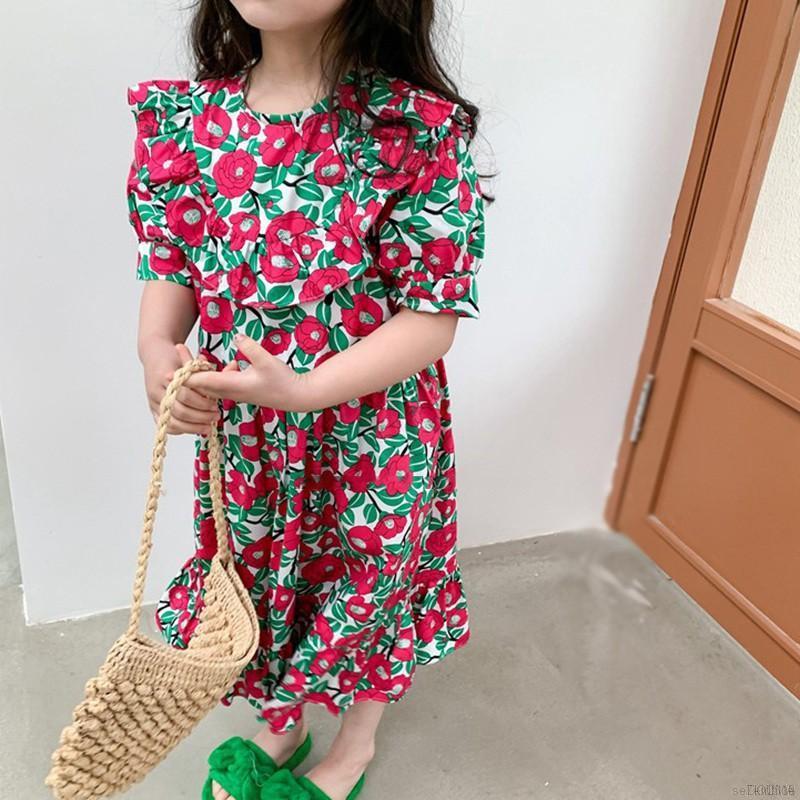 Đầm hoa phong cách Hàn Quốc xinh xắn cho bé gái