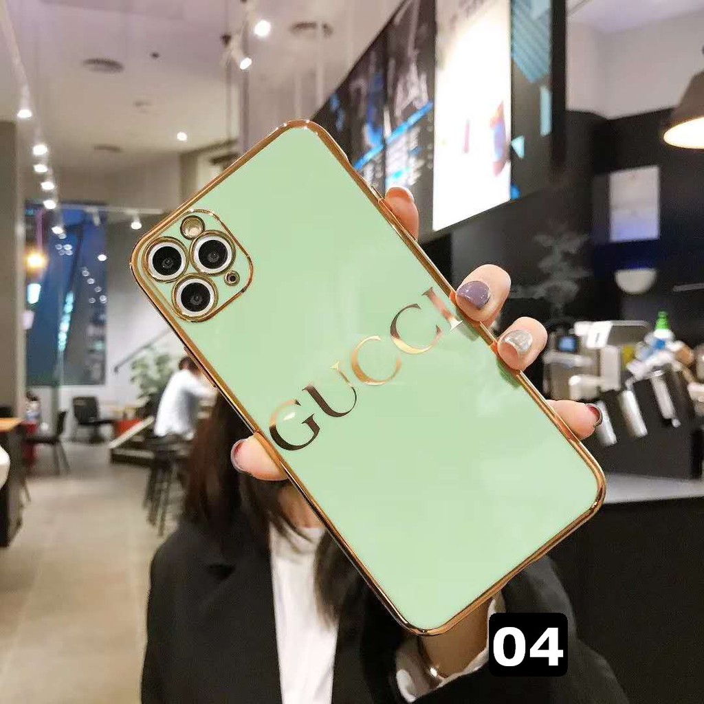 [HOT] Ốp Lưng Dẻo Gucci Mạ Crom Viền Xi Điện Thoại Iphone6/6plus/6s/6splus/7/7plus/8/8plus/X/Xr/Xs/11/12/Pro/Promax