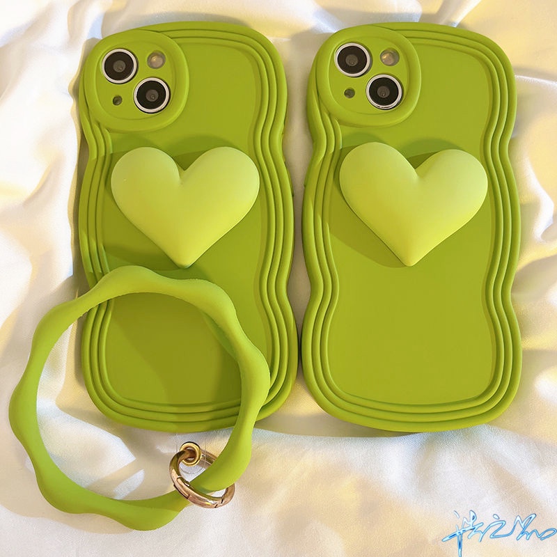 Ốp Điện Thoại Màu Xanh Lá Matcha 3D Cho Oppo Reno 7Z A5S A12 A3S A9 A5 2020 A15 A15S A31 A53 F9 F11 A52 A92 Reno 5