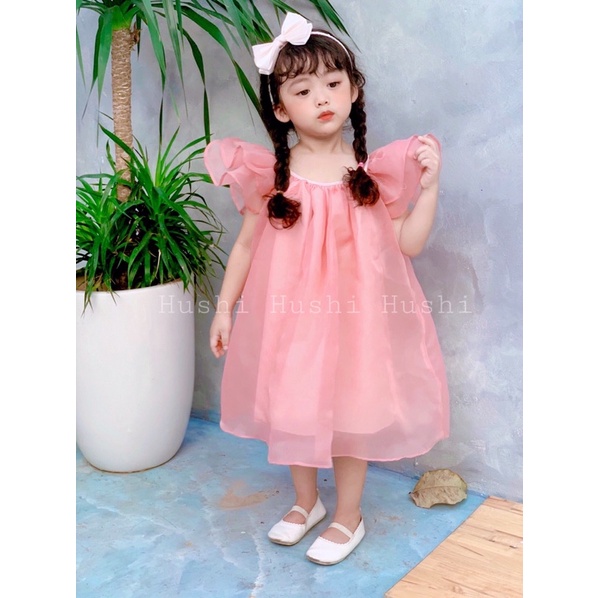 Váy xòe công chúa LUCY DRESS màu hồng Baby xinh xắn cho bé yêu từ 13-30kg