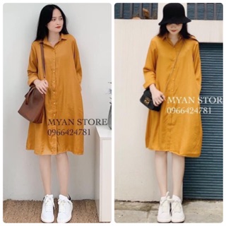 ĐẦM SƠMI VÀNG FORM RỘNG