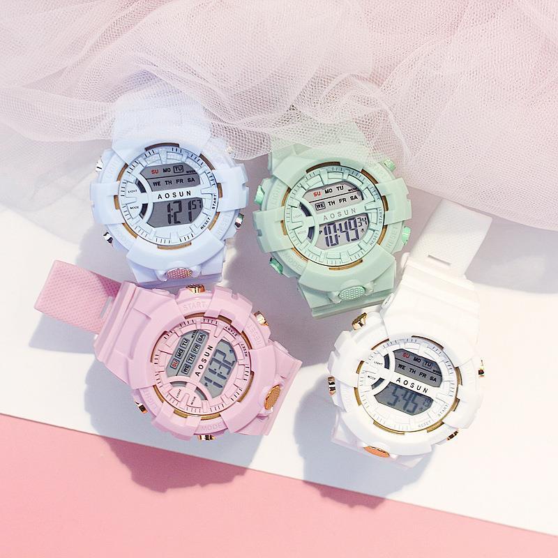 ❍Đồng hồ thời trang nam nữ cảm ứng cao cấp sang trọng cho giới trẻ, dây mềm đeo êm tay, mặt số dể dàng xem giờ