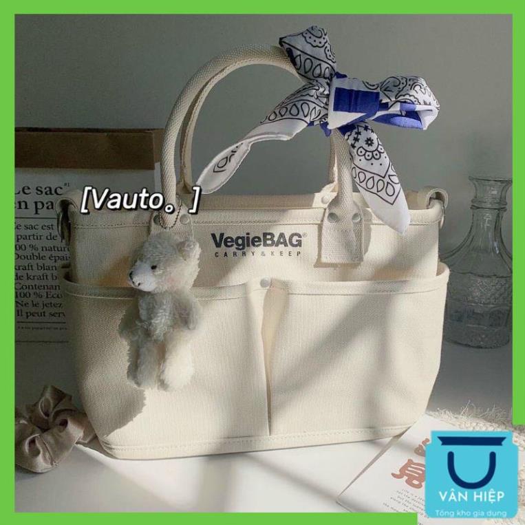 [LOẠI 1 Túi Xách Vải Bỉm Sữa Đa Năng VEGIEBAG Nữ nhiều ngăn Hàn Quốc Cao Cấp Cho Mẹ và Bé giá rẻ