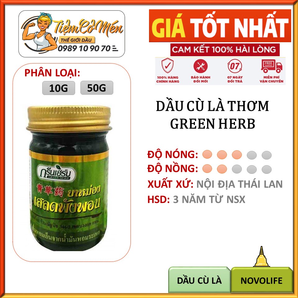 Dầu Cù Là Thơm Green Herb Thái Lan - Dầu Nội Địa Thái Lan - Chăm Sóc Chấn Thương