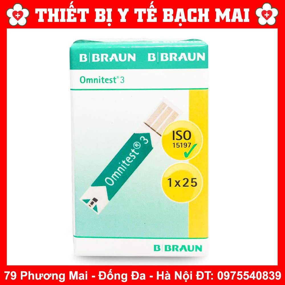 Que Thử Đường Huyết Omnitest 3 B.Braun [Hộp 25, 50 Que]