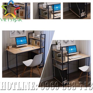 Bàn học liền giá sách