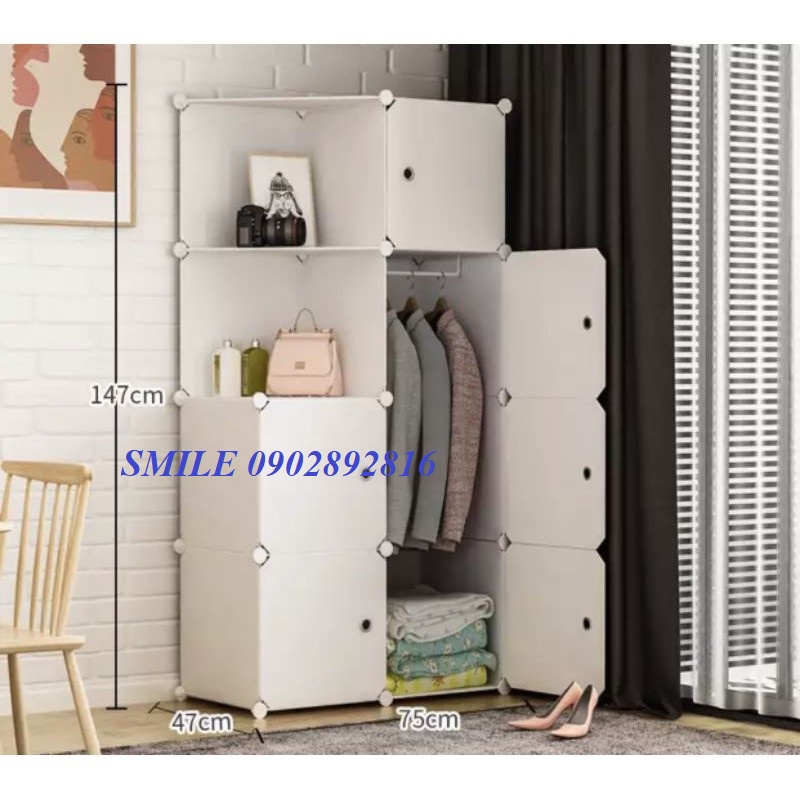 TỦ NHỰA LẮP GHÉP ĐA NĂNG THÔNG MINH 6Ô VÀ 2Ô KỆ GÓC NHIỀU MẪU