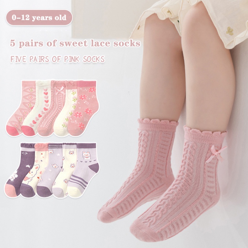 Đôi Vớ Cotton Cỡ Vừa Thời Trang Thu Đông Cho Bé Trai Và Gái 1-12 Tuổi