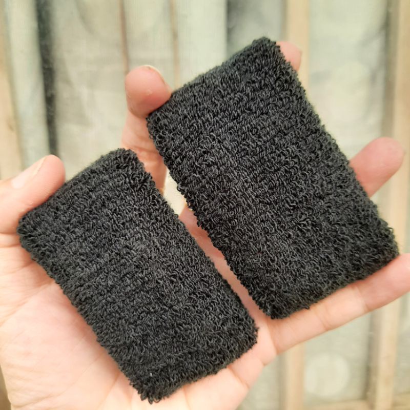 Túi 6 Len cột tóc màu đen loại dày mã 340