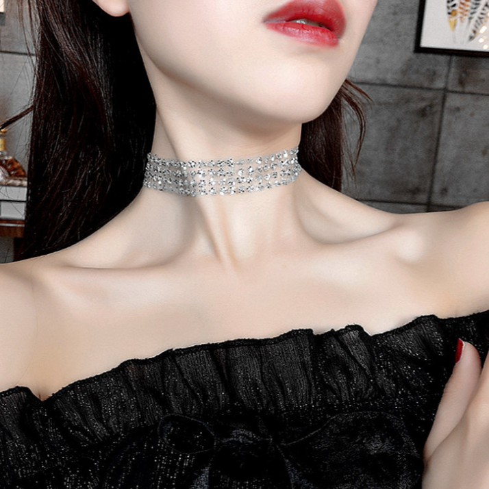 Vòng cổ choker 💖FREESHIP💖 đính kim sa lấp lánh CHK4