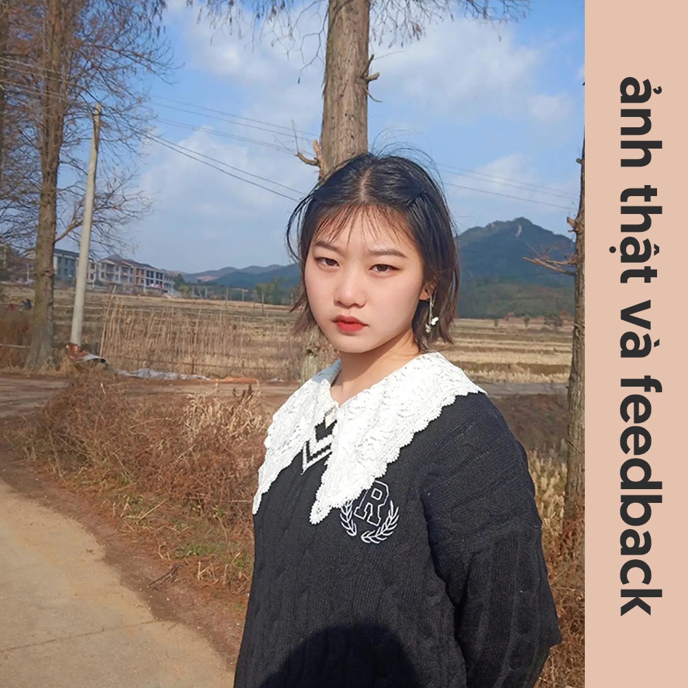(SẴN) Áo len nữ cổ v tim tay dài form rộng màu đỏ đô Hàn Quốc mùa đông A00310 | BigBuy360 - bigbuy360.vn