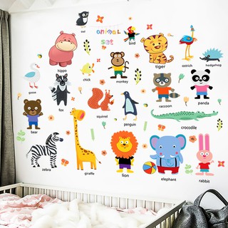 decal dán tường vườn thú tiếng anh