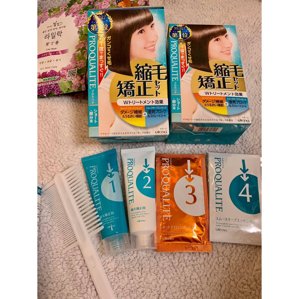 Thuốc duỗi tóc Proqualite Utena Nhật Bản (Không cần máy ép) | BigBuy360 - bigbuy360.vn