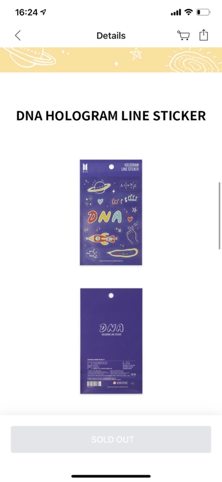 DNA HOLOGRAM STICKER hàng official  - Sticker BTS