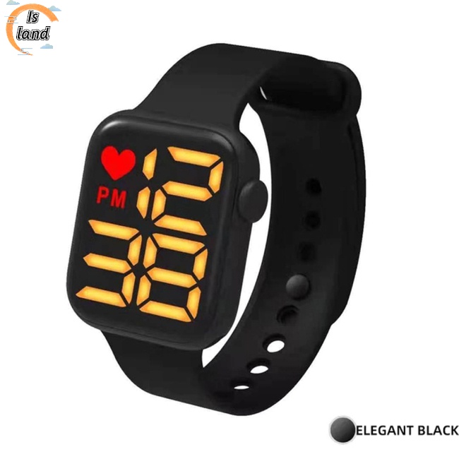 Đồng hồ thể thao thông minh màn hình vuông nhỏ chống nước có đèn led