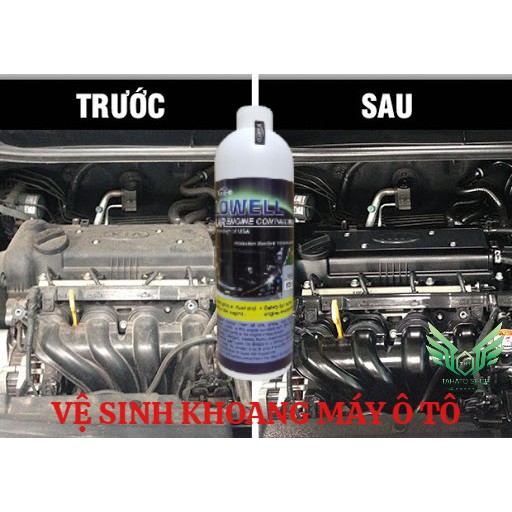 [quà tặng kèm]Tẩy dầu mỡ, vệ sinh chi tiết động cơ khoang máy ô tô, xe hơi Lowell Car Engine Compartment 550ml